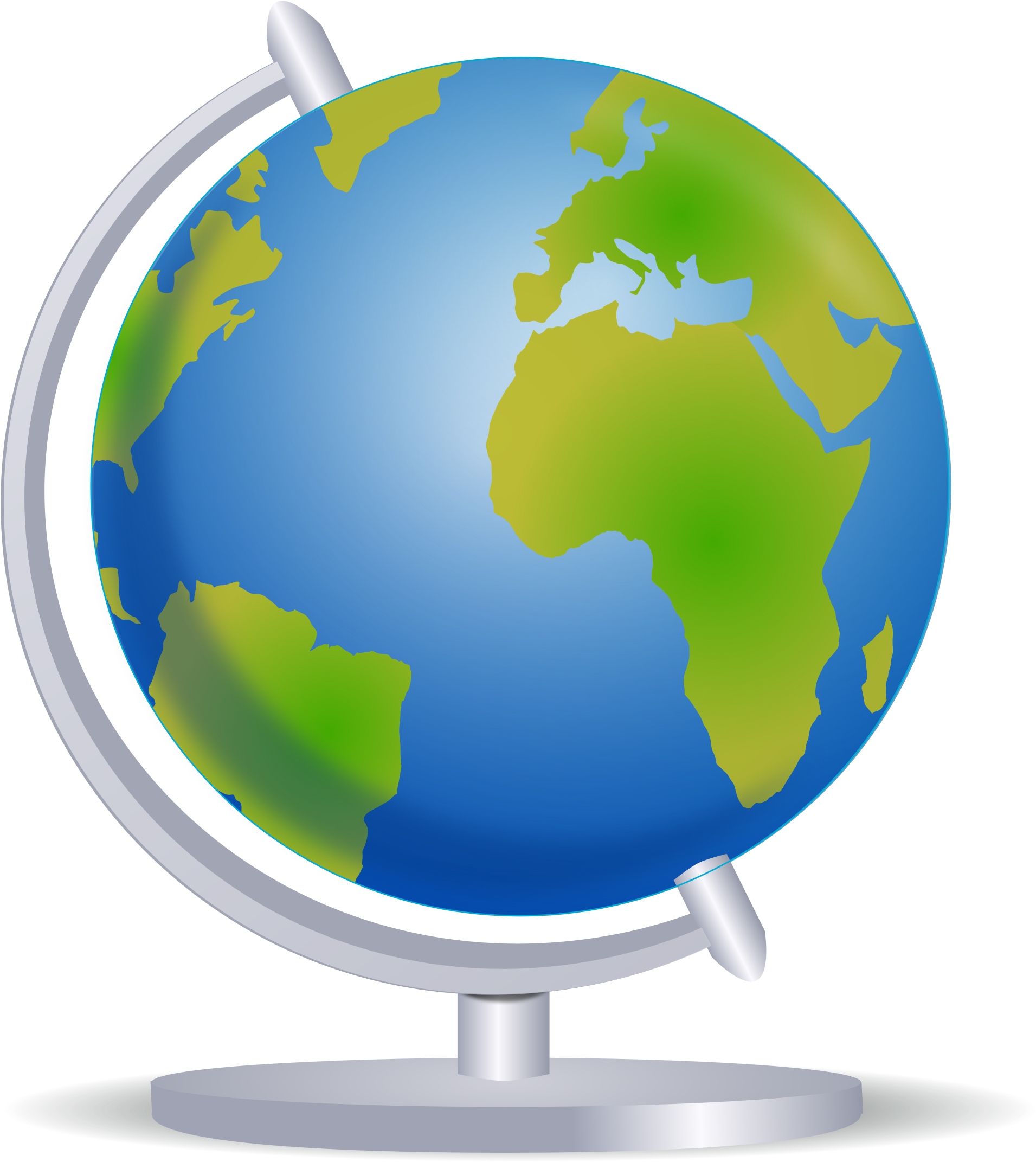 Globe Clip Art - Globe On Stand Clipart - Png Download (2170x2400), Png Download