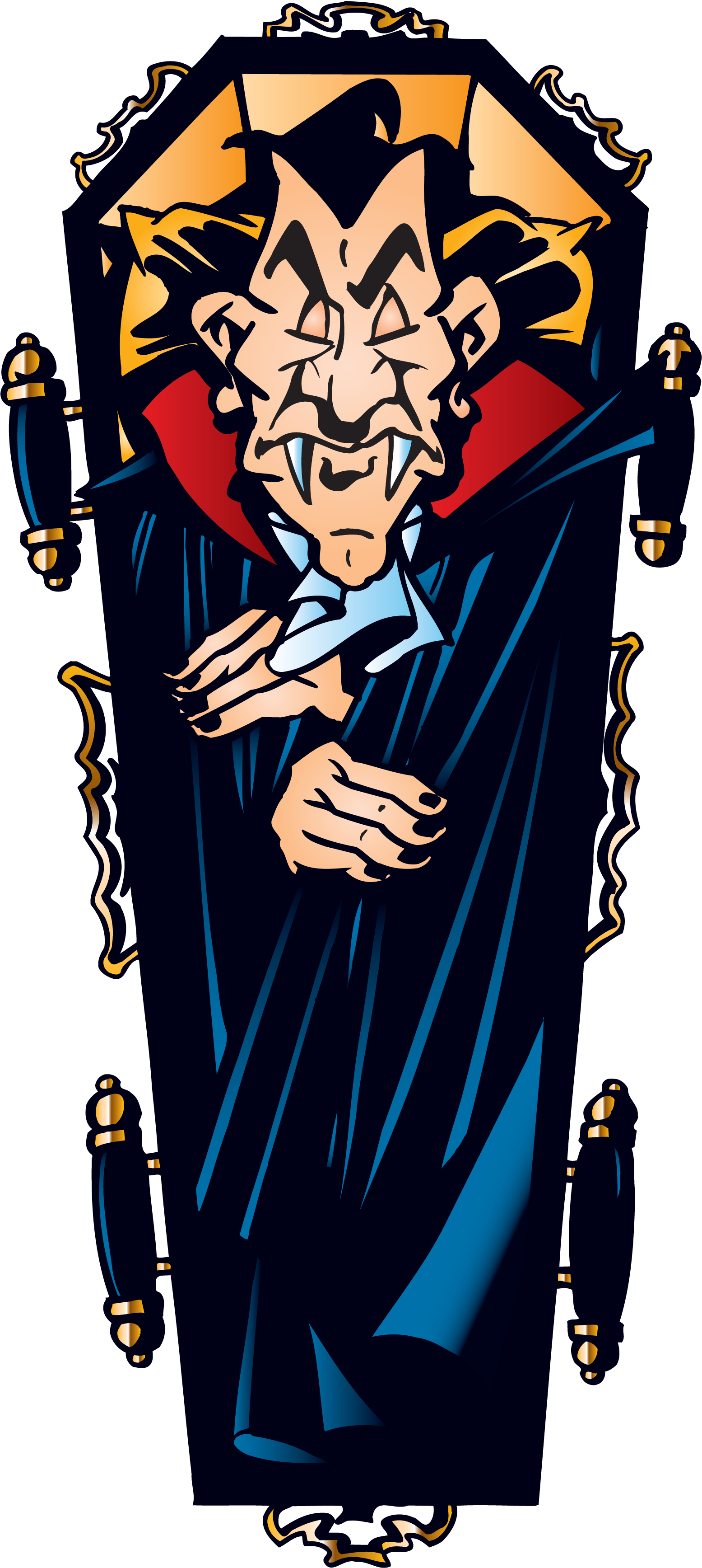 Download Clipart Royalty Free Download Clip Art By - Halloween Vampire In Coffin - Png Download (1675x3560), Png Download