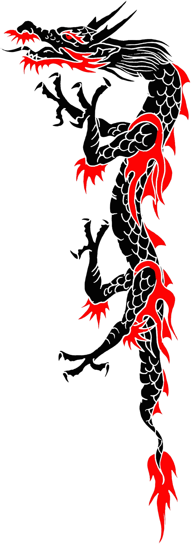 Zen Do Kai Dragon Clipart (643x1828), Png Download