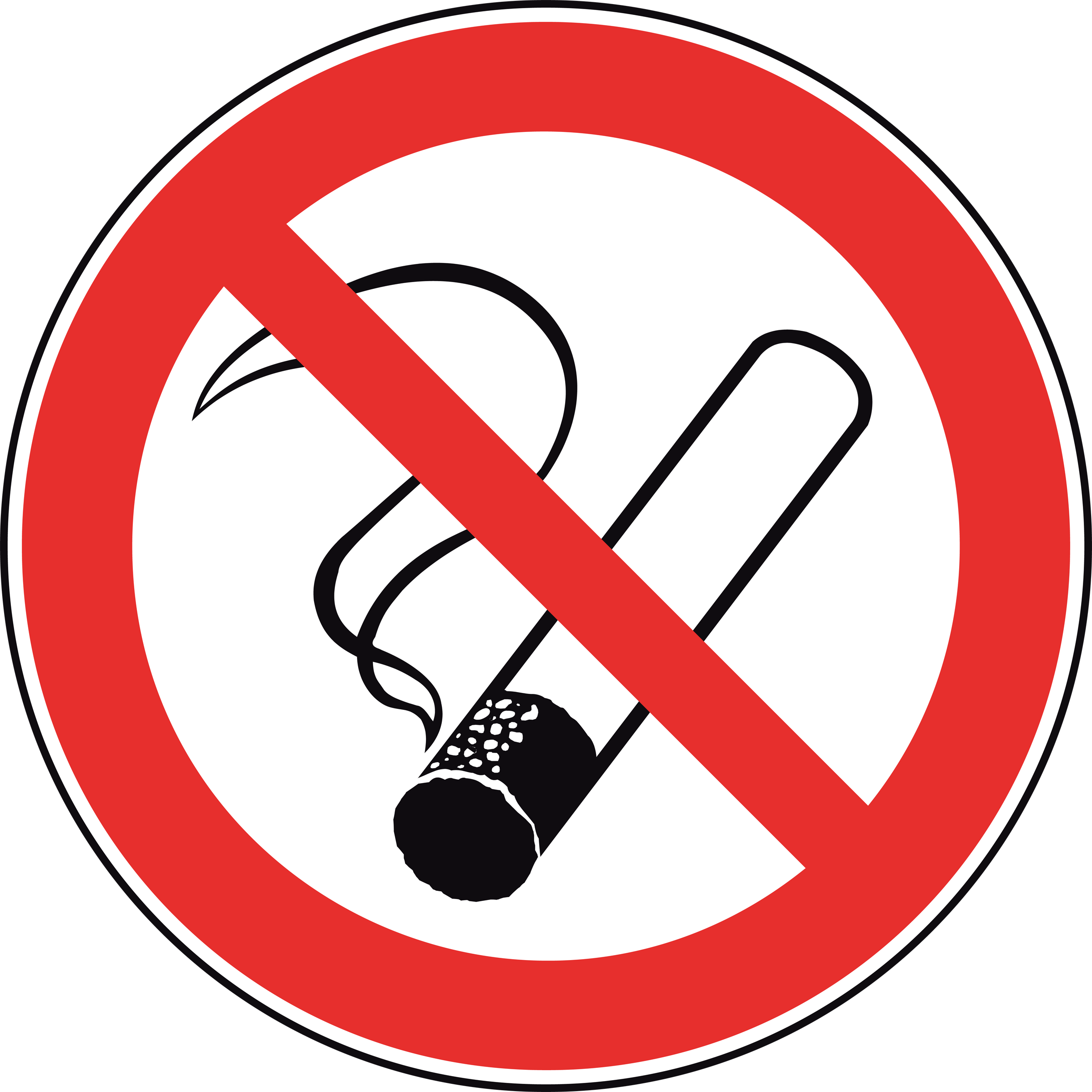 No Tobacco Png - Do Not Turn Right Clipart (2400x2400), Png Download