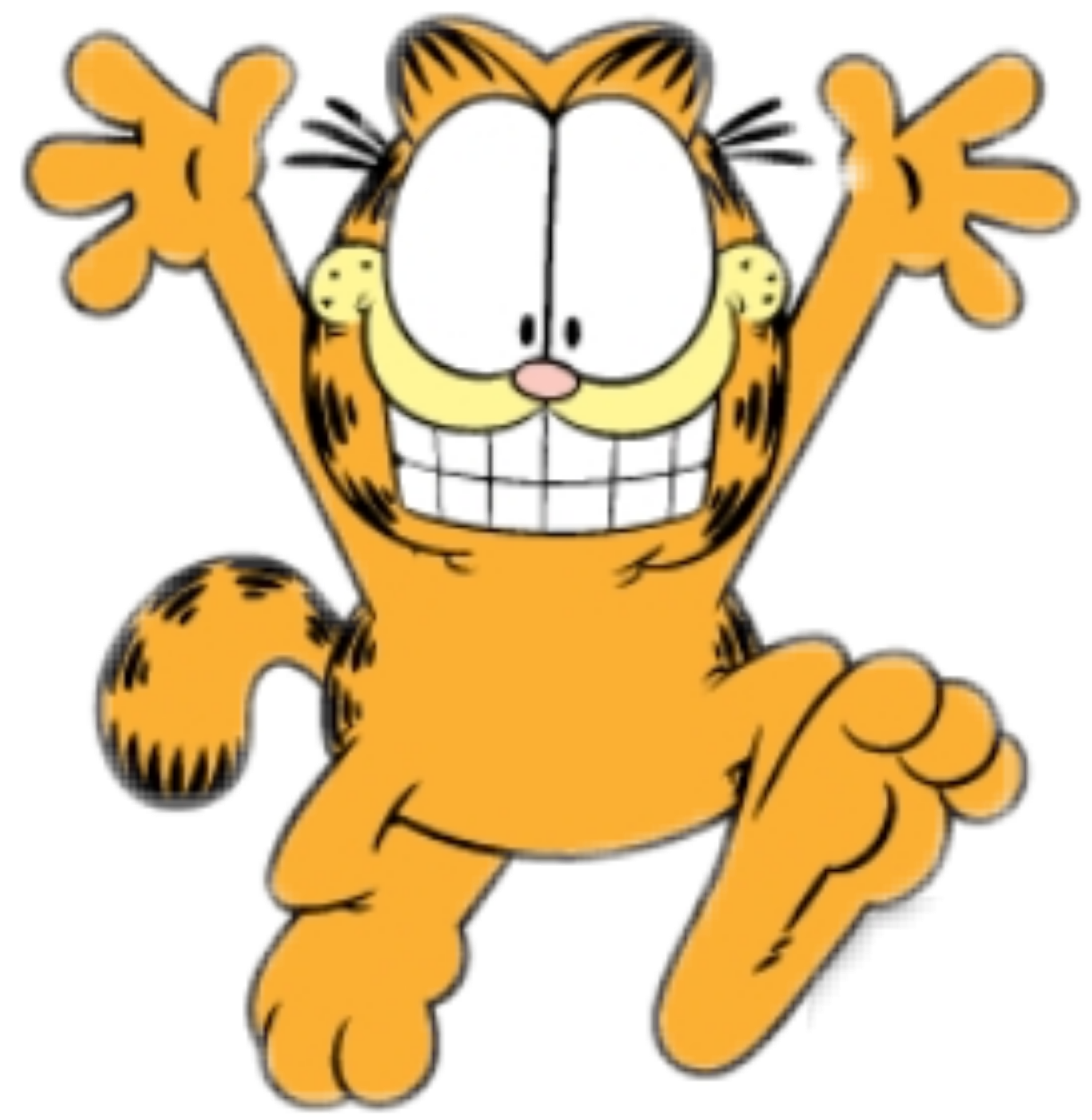 Cartoon Stickers, Picsart - Garfield Face Clipart (2289x2289), Png Download