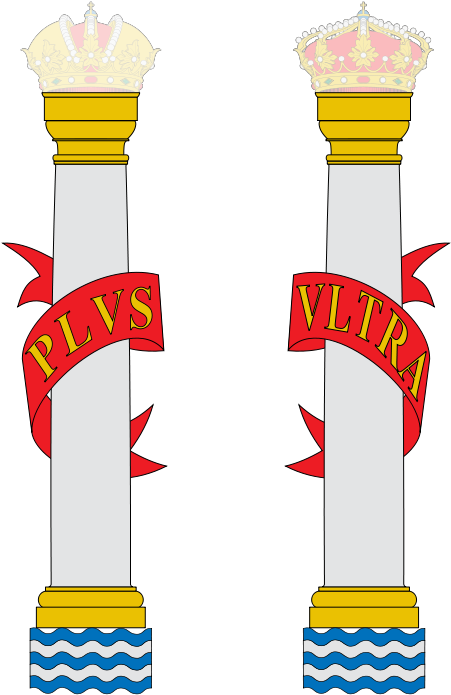 Spain Arms Pillars - Coat Of Arms Of Spain Clipart (500x800), Png Download