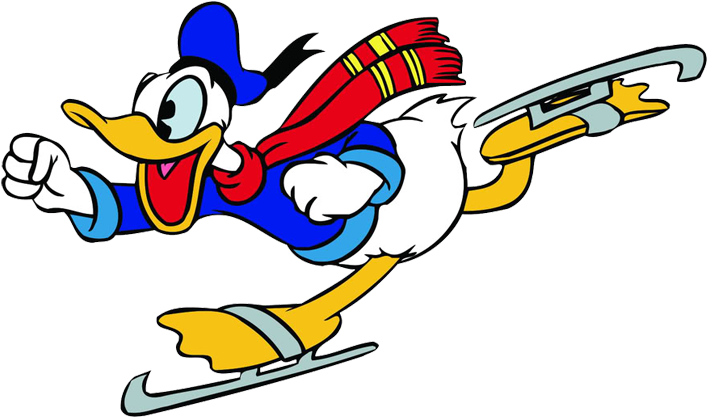 Disney Clipart Ice Skating - Disney Characters Ice Skating - Png Download (720x432), Png Download