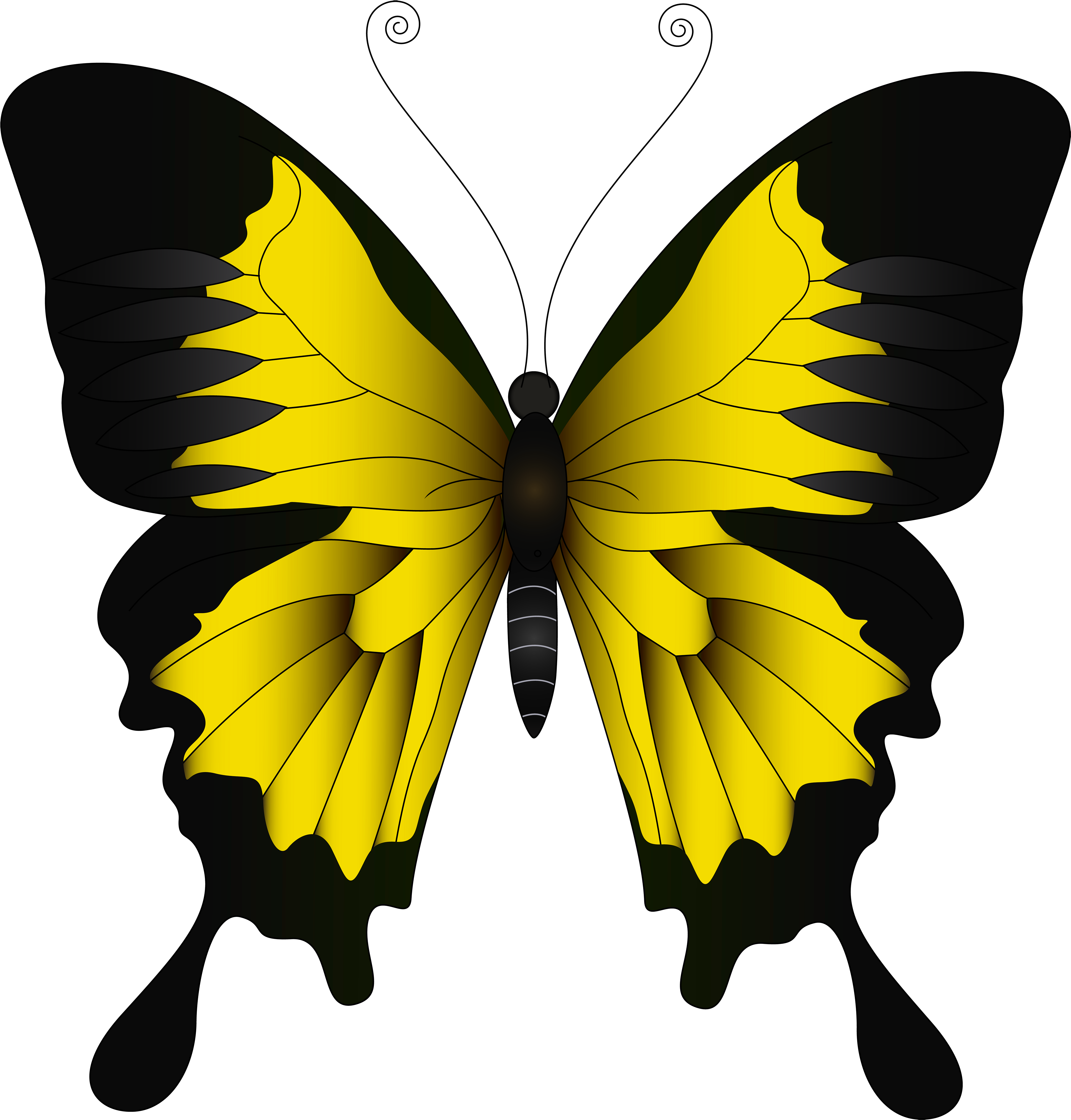 Yellow Butterfly Clipart - Png Download (4783x5000), Png Download
