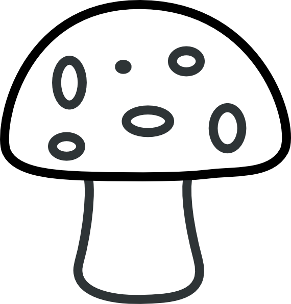Colouring Pages Of Mushroom Clipart (570x595), Png Download