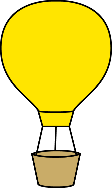 Clipart Info - Blue Hot Air Balloon Clip Art - Png Download (446x747), Png Download