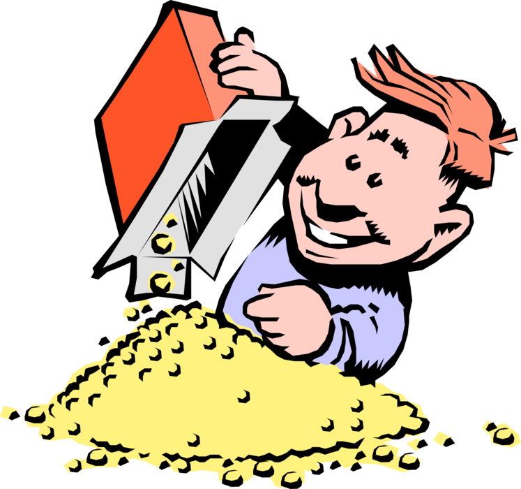 Vector Illustration Of Boy Checks Cereal Box For Prize - Cartoon Cereal Clipart (747x700), Png Download