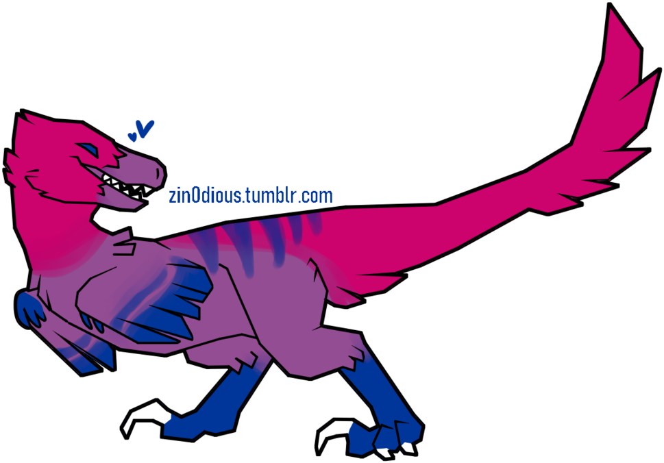 Bi Velociraptor For Anon Click For Better Quality - Dinosaur Clipart (1280x853), Png Download