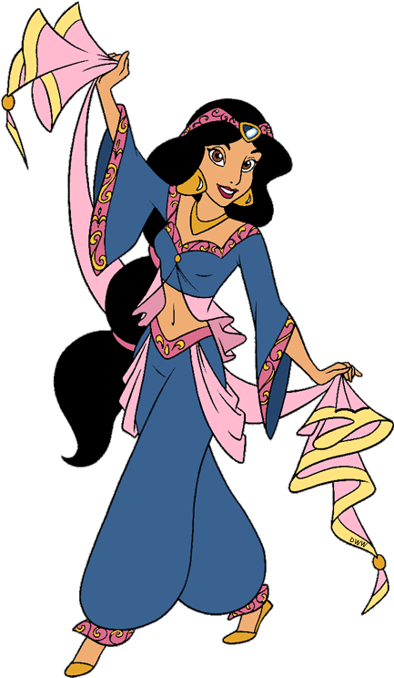 Jasmine Clip Art - Disney Princess - Png Download (450x757), Png Download