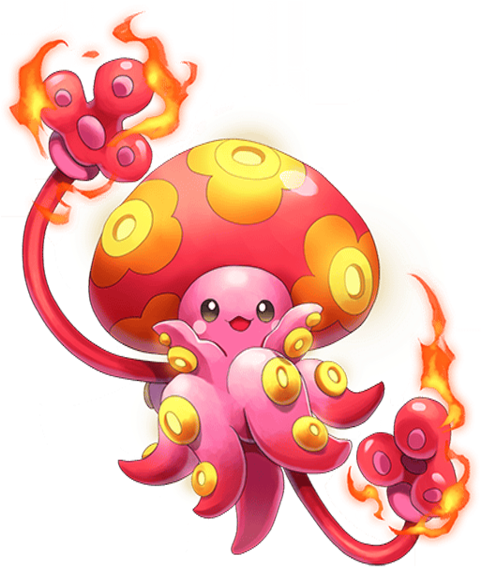 Dancing Fire Jellyfish Transparent - Fire Jellyfish Clipart (480x640), Png Download