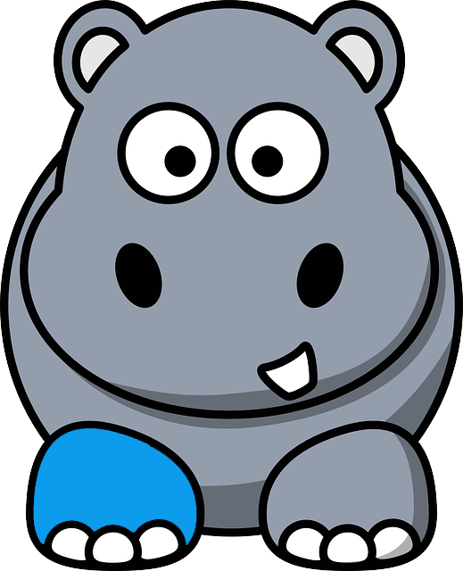 Harry The Hippo Goes To The Hospital - Clipart Cartoon Hippo - Png Download (519x640), Png Download