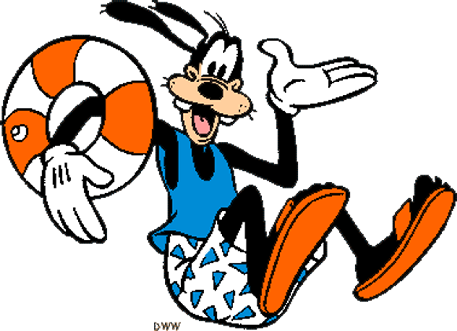 Minnie Mouse Mickey Donald Duck Daisy - Goofy At The Beach Clipart (1737x1254), Png Download