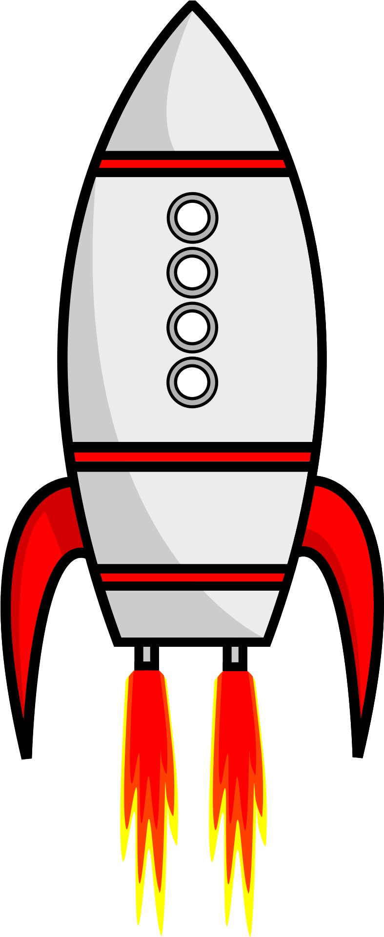 Rocket Vectot Png Transparent Image - Clipart Rocket (1147x2091), Png Download