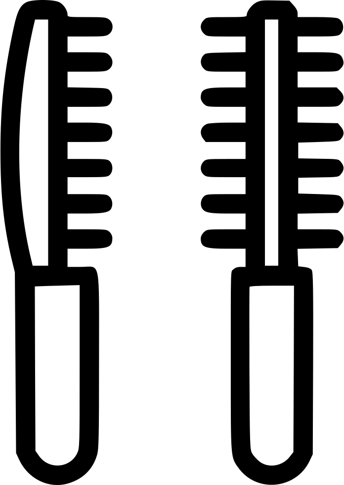 Two Brushes Comments Clipart (696x980), Png Download