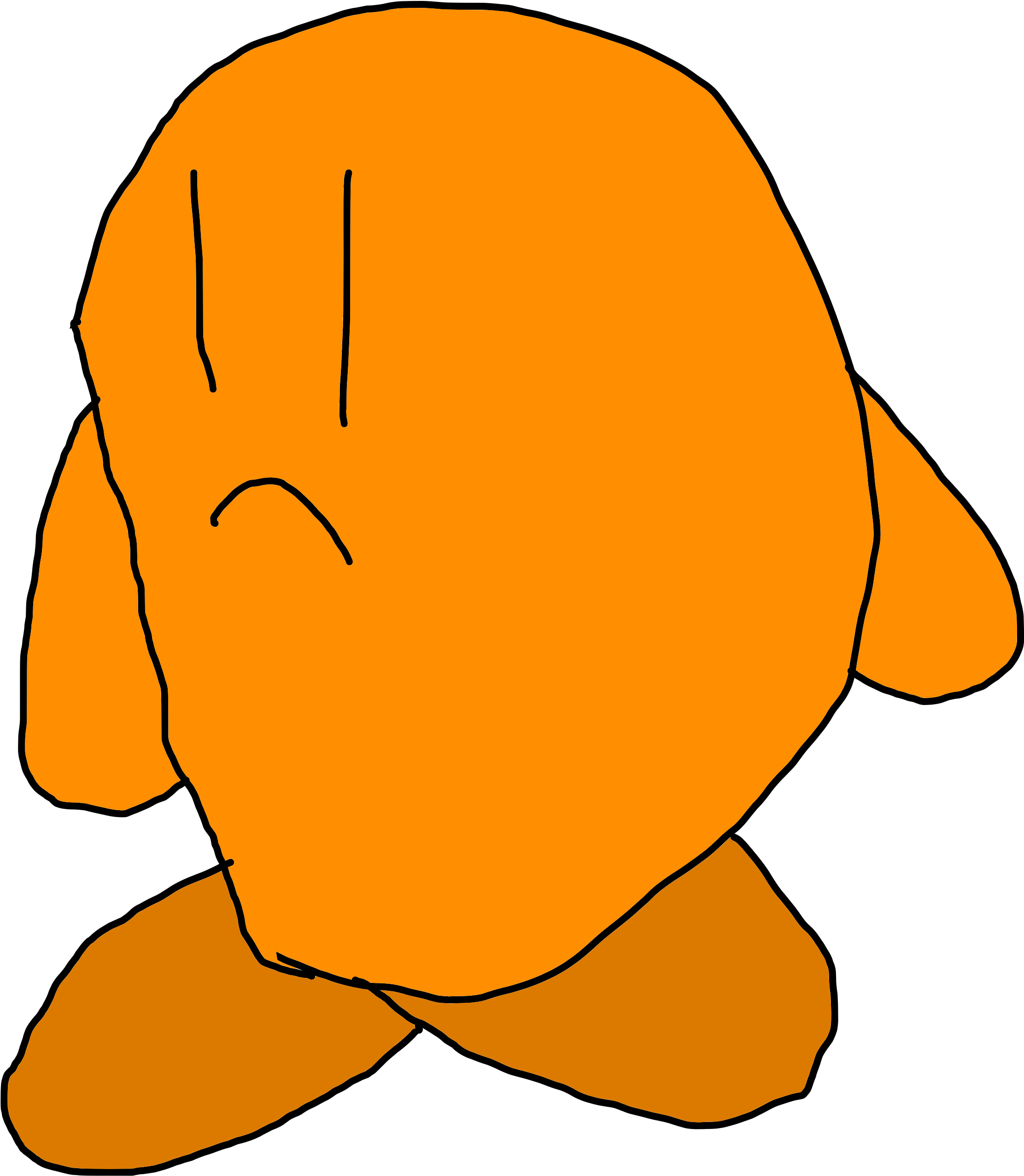 Orange Kirby Clipart (3000x3000), Png Download