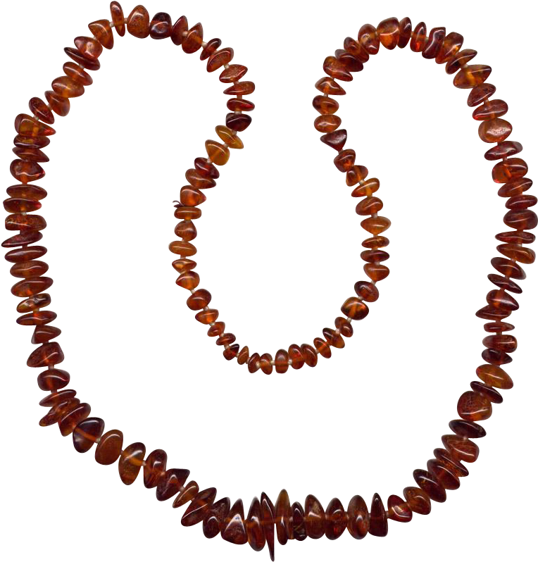 Graduated Natural Amber Bead Necklace Clipart (797x797), Png Download