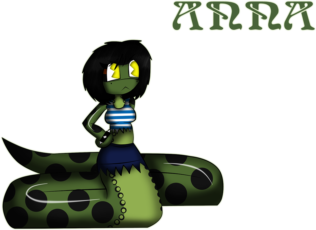Anna The Anaconda - Green Anaconda Clipart (1200x873), Png Download