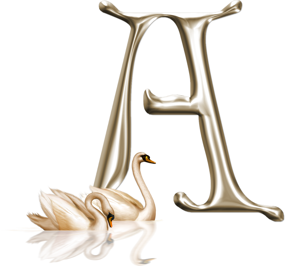 Precioso Alfabeto Con Cisnes - Alphabet Clipart (998x932), Png Download