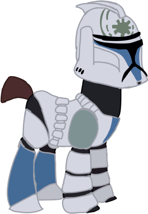Jesse From Star Wars The Clone Wars In Mlp By Ripped-ntripps - Star Wars Clone Trooper My Little Pony Clipart (478x690), Png Download