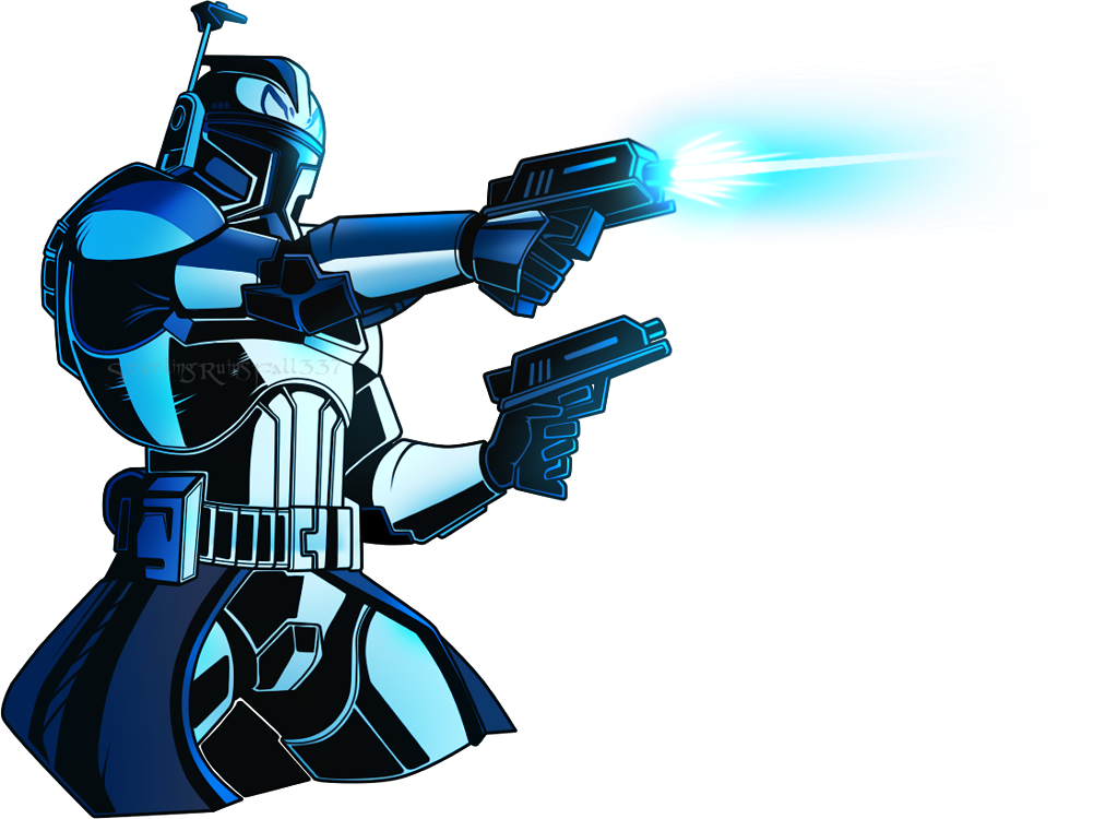 Captain Rex Clone Wars Fa By *ninjakato - Star Wars Clipart (1023x750), Png Download