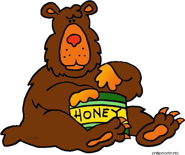 Food Clip Art By Phillip Martin, Honey - Hibernation Day Clip Art - Png Download (648x549), Png Download