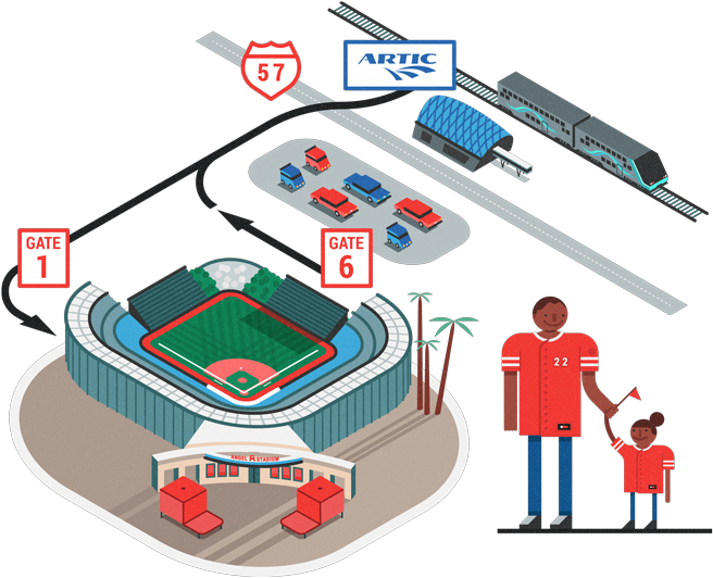 Arriving At The Game - Soccer-specific Stadium Clipart (750x581), Png Download