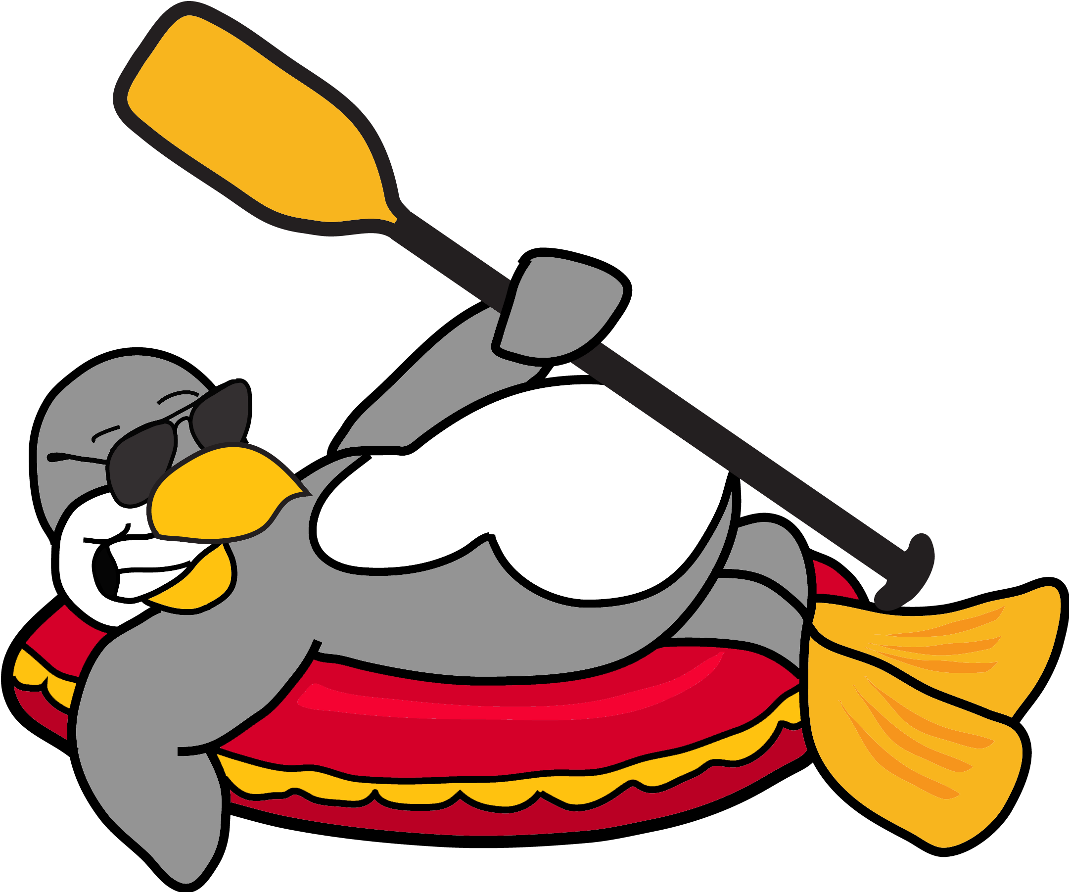 Chillin' N Tubing Clipart (2161x1803), Png Download