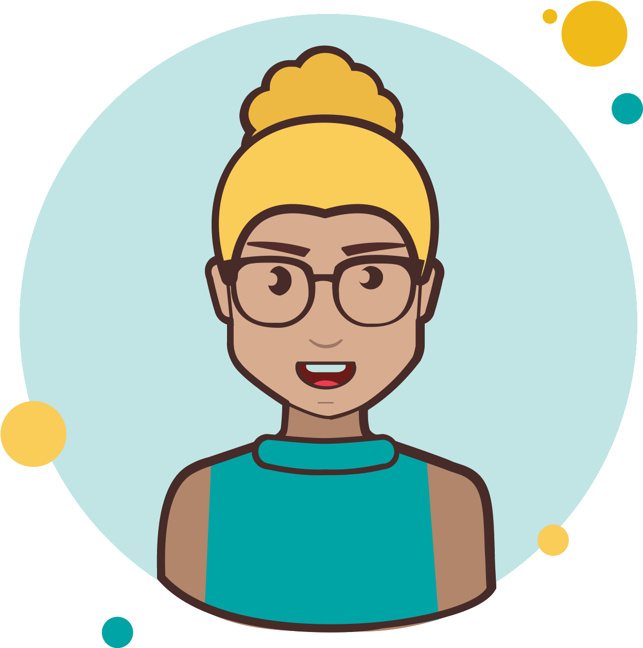 Blond Curly Hair Business Lady Icon - Icon Clipart (1600x1600), Png Download