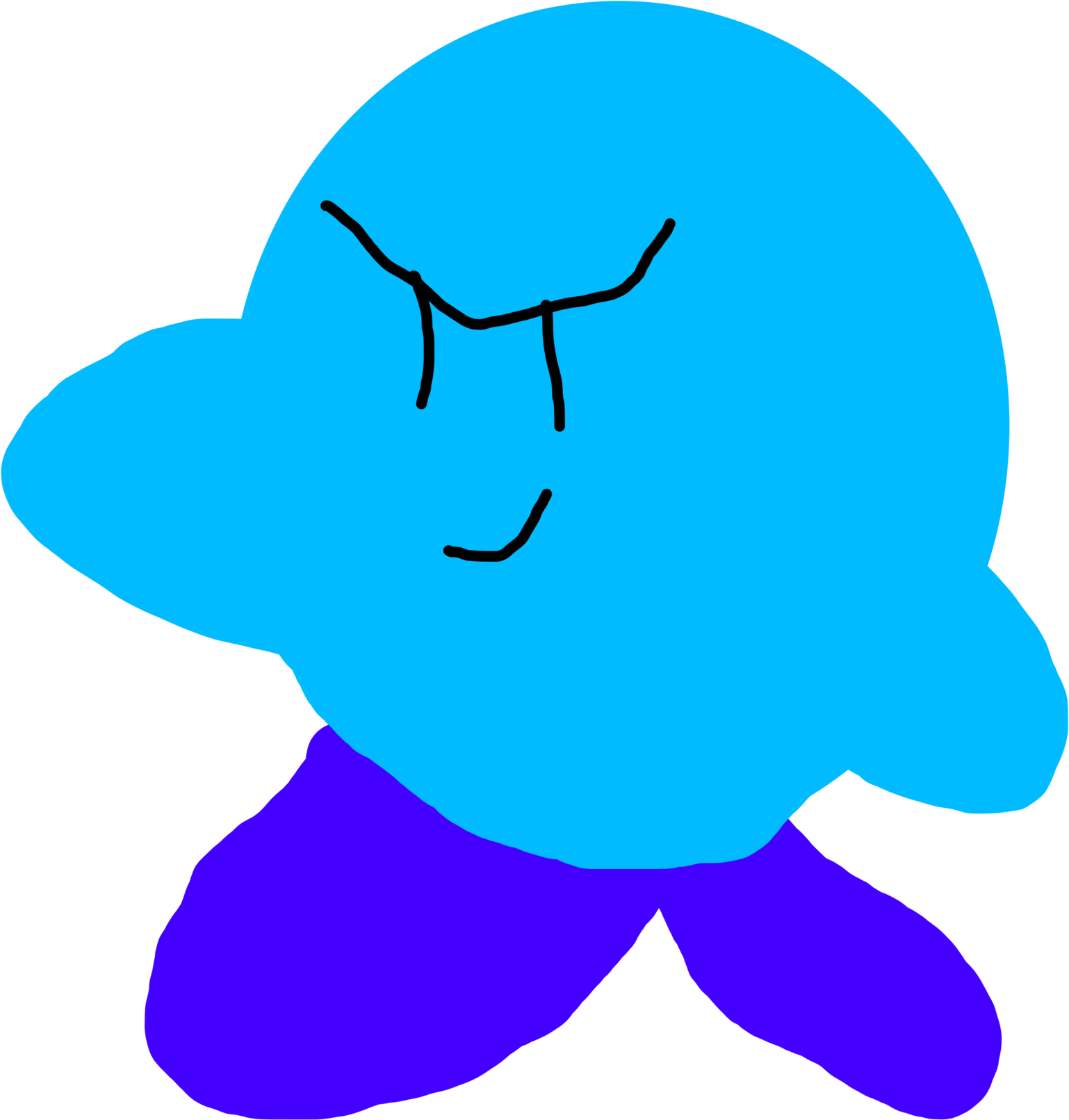 Blue Kirby - Kirby Clipart (2000x2000), Png Download