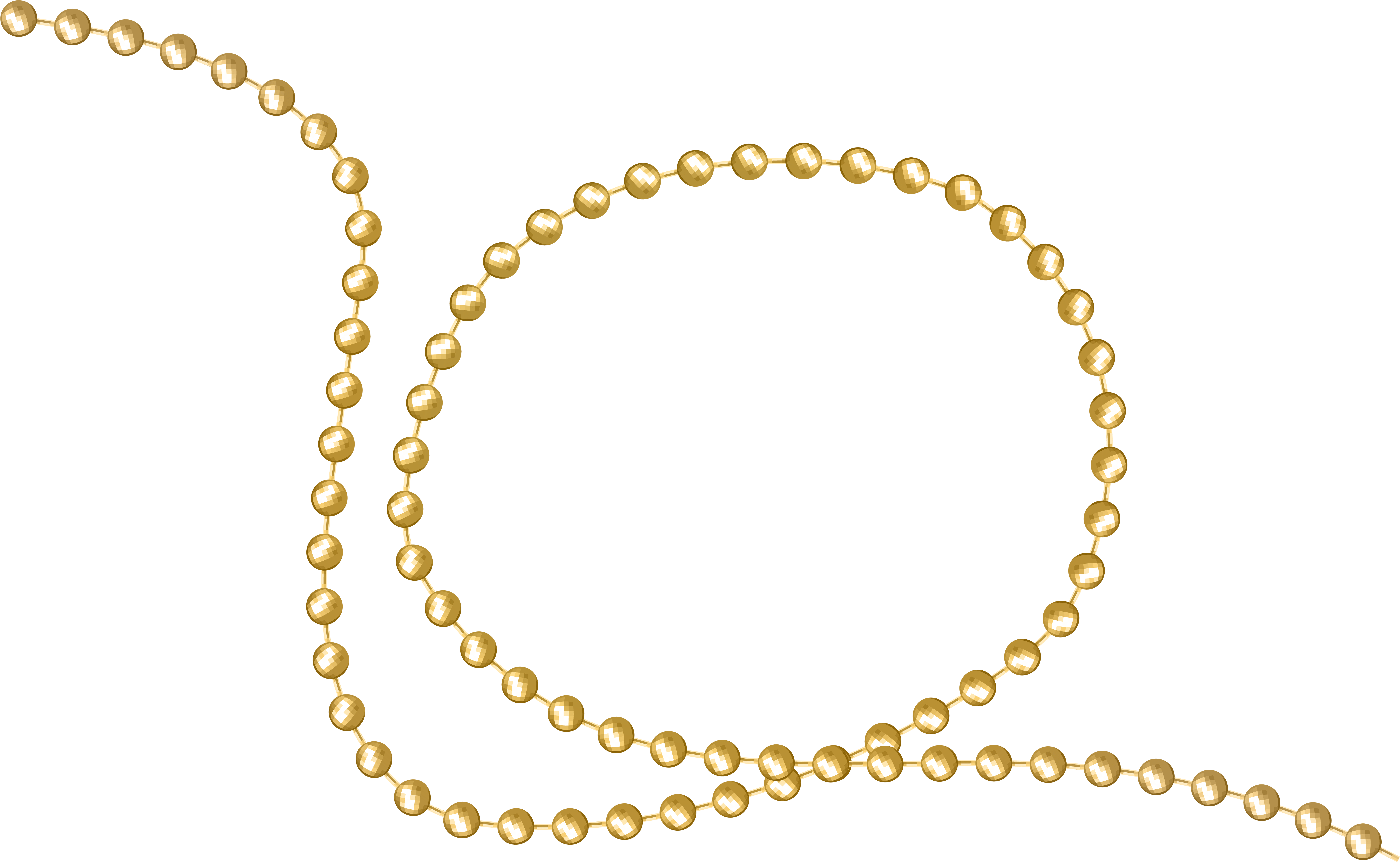 Pearl Necklace Clipart Black And White - Png Download (8000x4923), Png Download