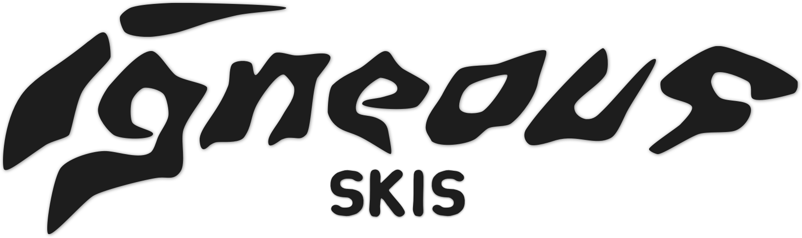 Igneous Skis Logo - Ski Clipart (1631x485), Png Download