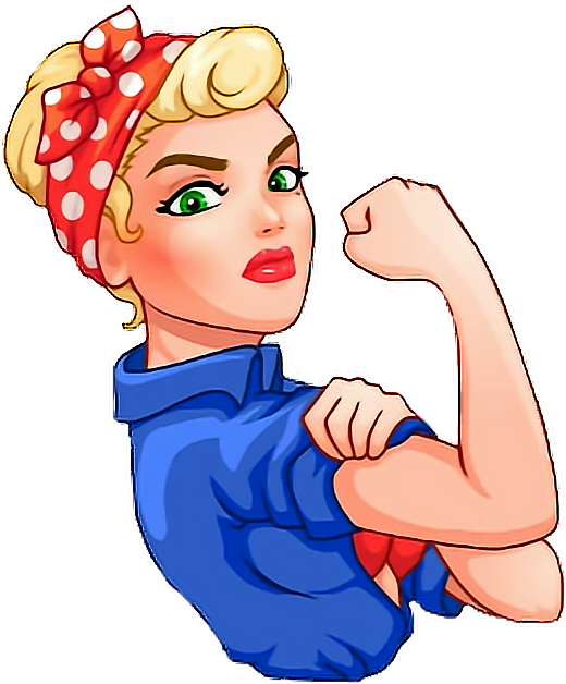 Woman Girlspower Blond Strong Popart Freetoedit Clipart Full Size