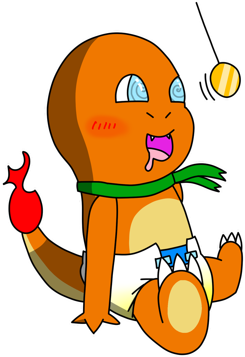 Clean Clipart Messy Person - Hypnotized Charmander - Png Download (825x1200), Png Download