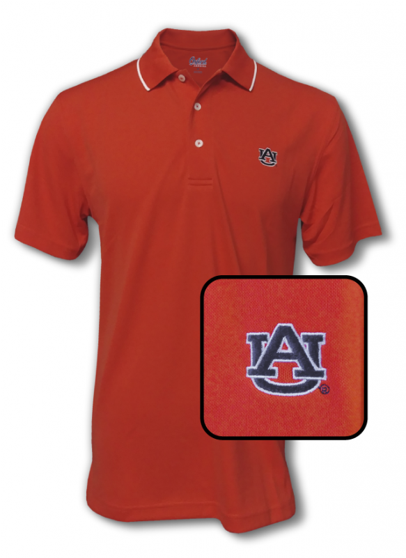 Orange Oxford Brand Polo With White Piping On The Collar - Fanmats 8763 Auburn University Heavy Duty 2-piece Vinyl Clipart (800x800), Png Download
