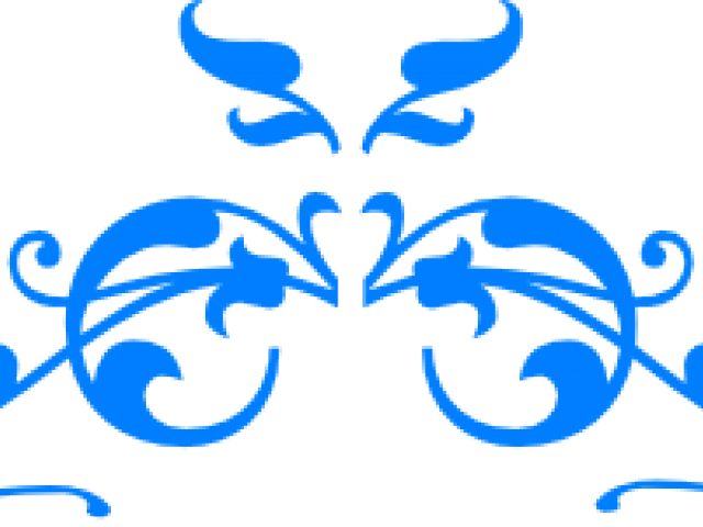 Swirls Clipart Simple Blue - Decorative Elements Clip Art - Png Download (640x480), Png Download