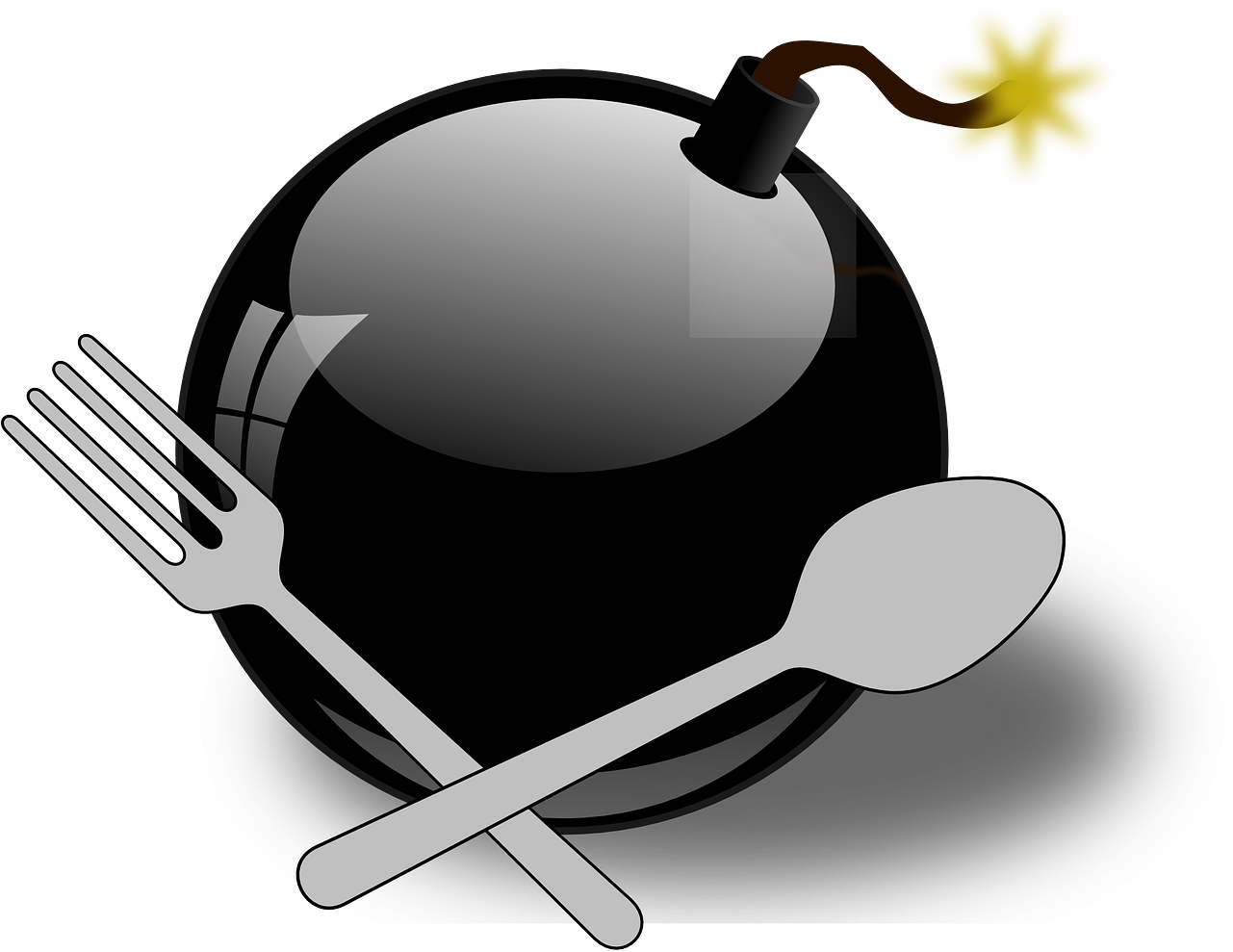 Bomb Lit Fuse Clipart (1280x1032), Png Download
