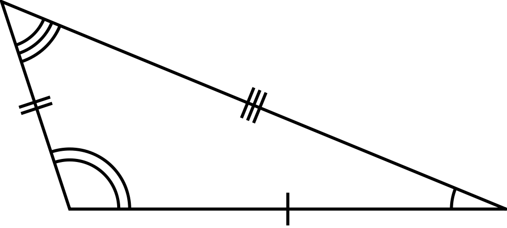 A Close-up Of The Scalene Triangle Clipart (1000x449), Png Download