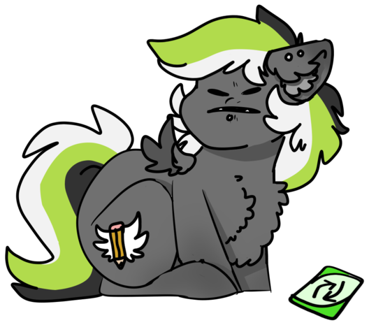 Spoopygander, Chest Fluff, Colored Wings, Cutie Mark, - Cartoon Clipart (800x533), Png Download