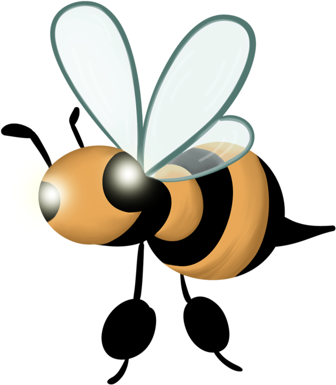 Ϧees ‿✿⁀ Bee Crafts, Flying Insects, Tornados, Bumble - Bee Simple Cartoon Png Clipart (700x800), Png Download