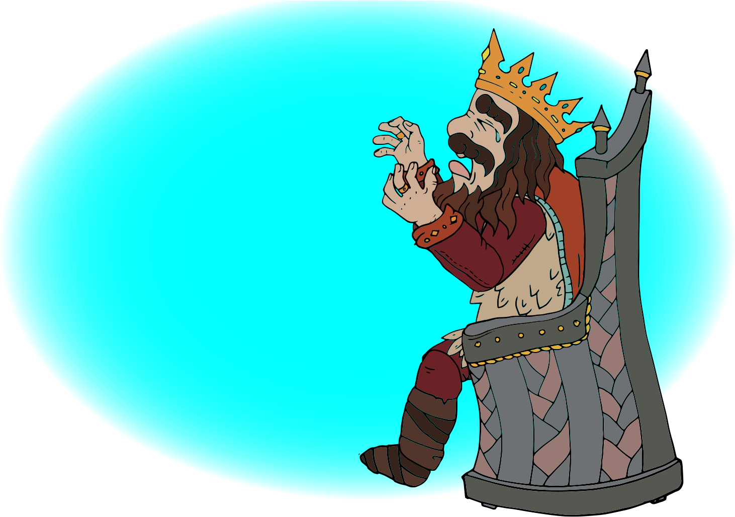 King Verklempt Will Be King No More, And He Cries - Cartoon Clipart (1920x1080), Png Download