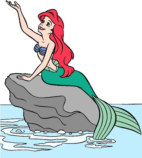 Picture Transparent Mermaid Clip Art Disney Galore - Pequena Sereia Para Colorir - Png Download (550x623), Png Download