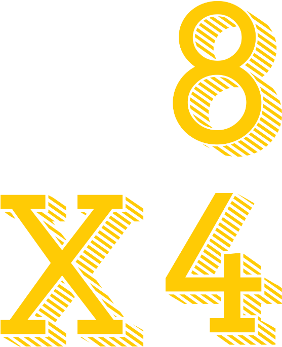 Eights - Multiplication - Graphic Design Clipart (720x720), Png Download