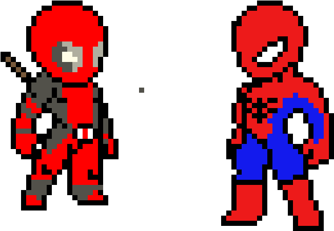 Deadpool And Spiderman Clipart (750x550), Png Download