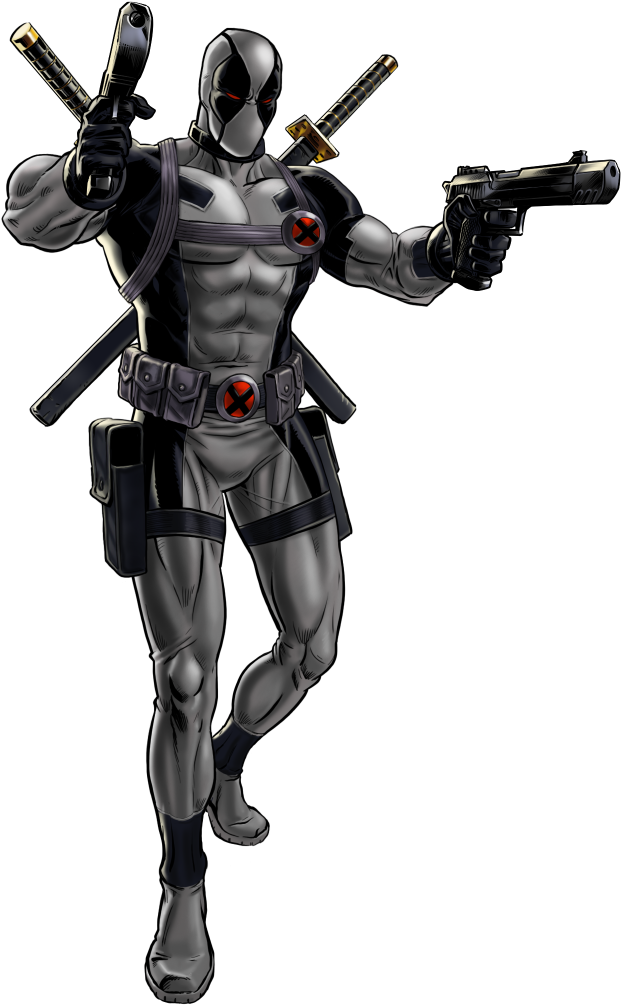 #deadpool #clip #art - Deadpool Marvel Avengers Alliance - Png Download (655x1050), Png Download