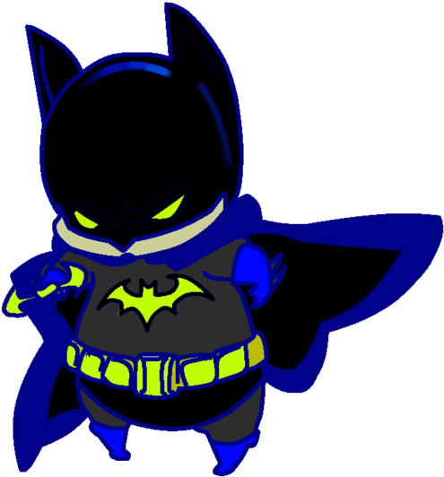 Image Free Cute Fat By Acidlullaby - Chibi Fat Batman Clipart (800x600), Png Download
