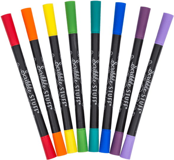 Double Drawing Pen Clip Art Royalty Free - Fudepen - Png Download (600x600), Png Download