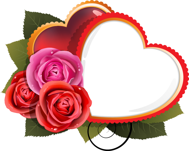 На Февраля 18, - Happy Birthday Rose Heart Clipart (801x643), Png Download