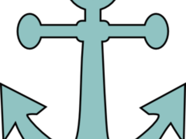 Anchor Clipart Turquoise - Template Of An Anchor - Png Download (640x480), Png Download