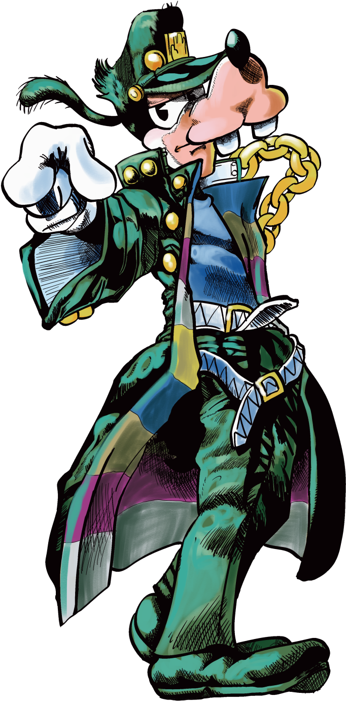 1boy Absurdres Disney Gloves Goofy Hat Highres Jojo - Goofy Jojo Clipart (850x1455), Png Download