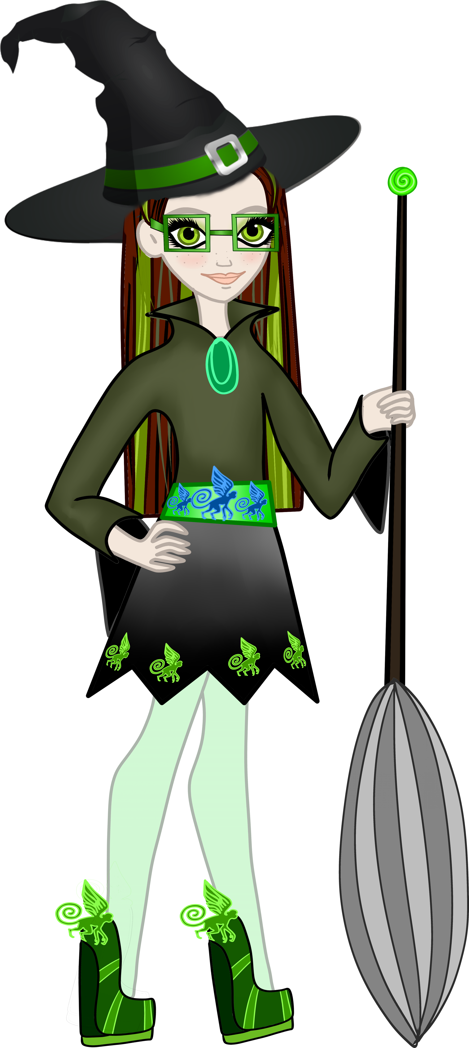Kimberty Witch West - Cartoon Clipart (2000x3447), Png Download